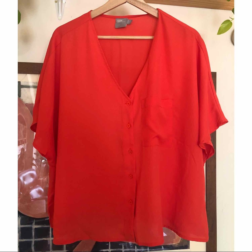 ASOS flowy short sleeve blouse